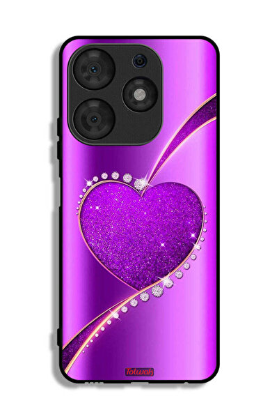 Tolwak غطاء حماية لهاتف تكنو سبارك 10 برو بتصميم قلب لامع