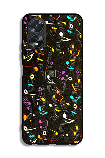 Tolwak غطاء حماية لهاتف Oppo A38 بنمط قماش موسيقي