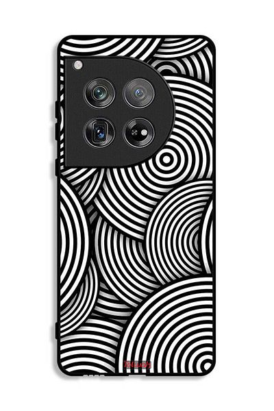 Tolwak OnePlus 12 Protective Case Cover Circles Illusion Pattern
