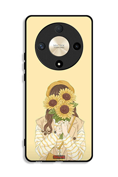 Tolwak Honor X9b Protective Case Cover Hide Face With Sunflowers