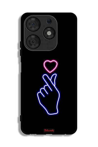 Tolwak Tecno Spark 10 Pro Protective Case Cover Snap Heart Art