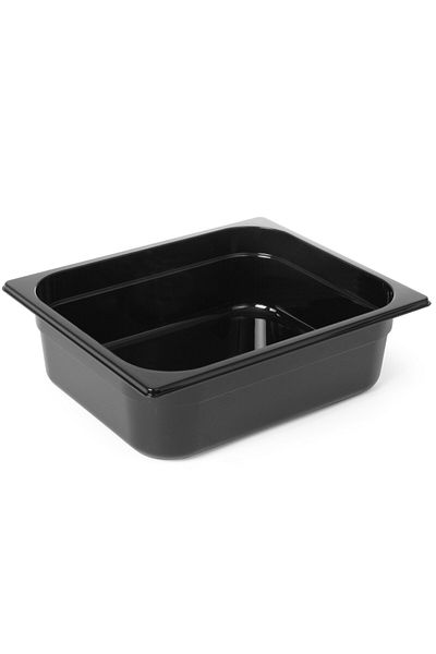 HENDI Pojemnik gastronomiczny GN 1/2 z czarnego poliwęglanu 325x265x150mm 9.5L 862414