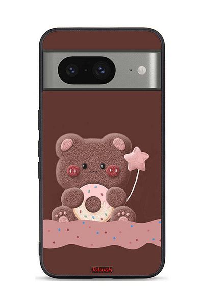 Tolwak Google Pixel 8 Protective Case Cover Donut Bear