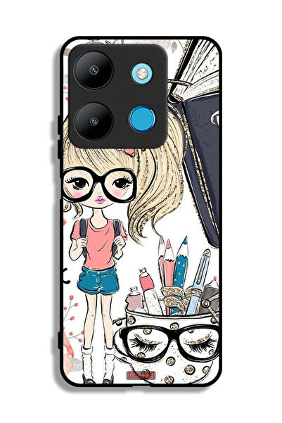 Tolwak غطاء حماية لهاتف إنفينيكس سمارت 7 برسومات فتاة وحيد القرن