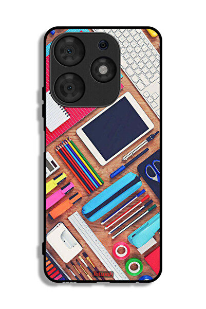 Tolwak Tecno Spark 10 Pro Protective Case Cover Girl Hobby Desk