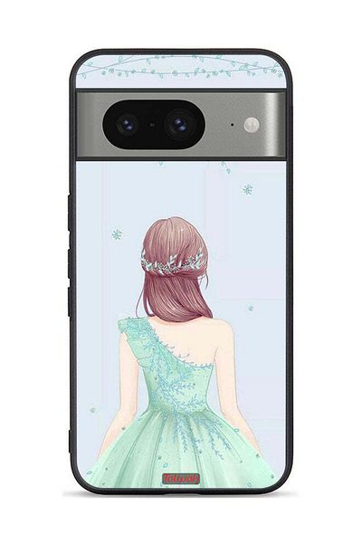 Tolwak Google Pixel 8 Protective Case Cover Cute Girl In Floral Dress
