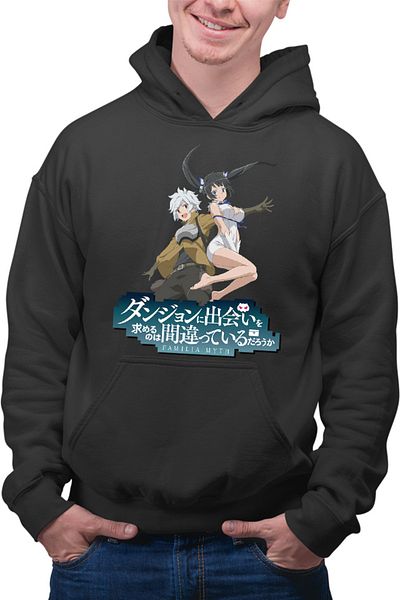 OEM DanMachi Men's Hoodie Hestia Bell Fall Fight Sky Dungeon