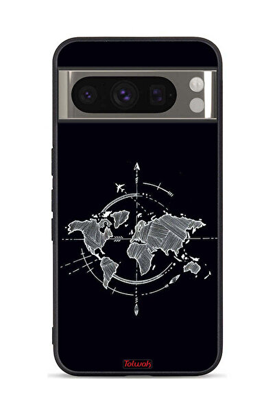 Tolwak غطاء حماية لهاتف Google Pixel 8 Pro برسومات البوصلة