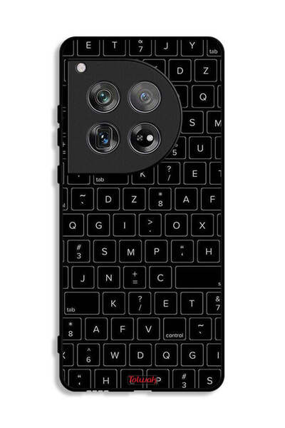 Tolwak غطاء حماية لهاتف OnePlus 12 بنمط مفاتيح لوحة المفاتيح العشوائية