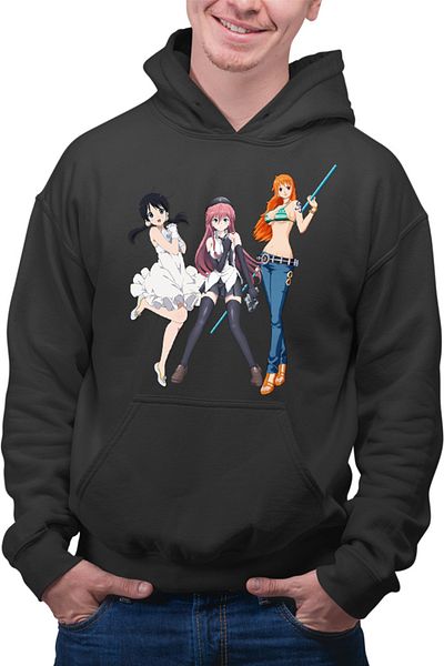 OEM Men's Hoodie Trinity Seven One Piece Nami Anime Waifu