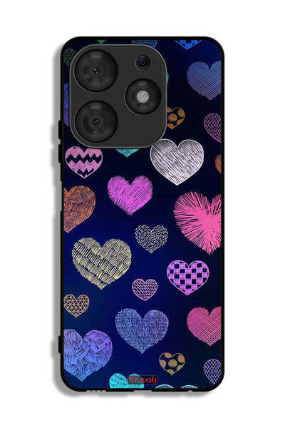 Tolwak غطاء حماية لهاتف تكنو سبارك 10 برو بنقشة قلوب داجا