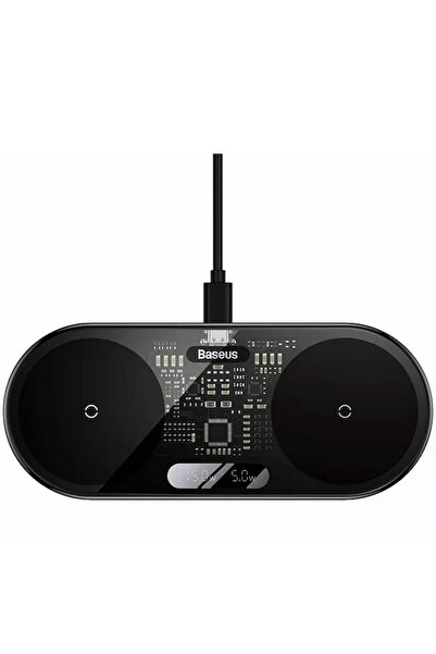 Baseus Digital LED Display Dual Qi Wireless Charger, 20W