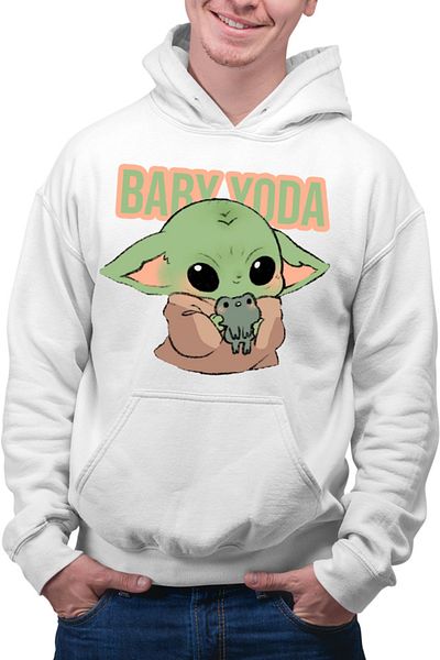 OEM Men's Hoodie Baby Yoda Frog Small Cute Pillow