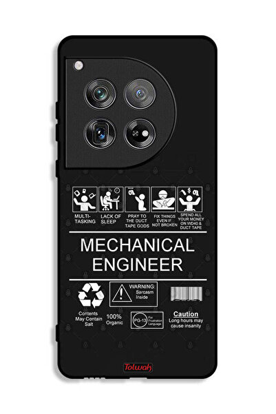 Tolwak غطاء حماية لهاتف OnePlus 12، ملصق مهندس ميكانيكي