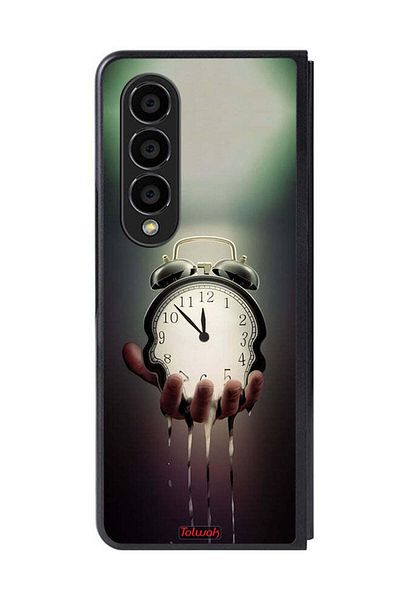 Tolwak Samsung Galaxy Z Fold 4 Protective Case Cover Clock