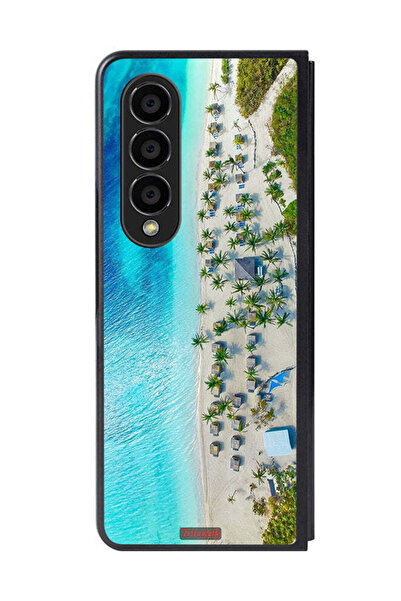 Tolwak غطاء حماية لهاتف سامسونج جالاكسي زد فولد 4، لون الشاطئ