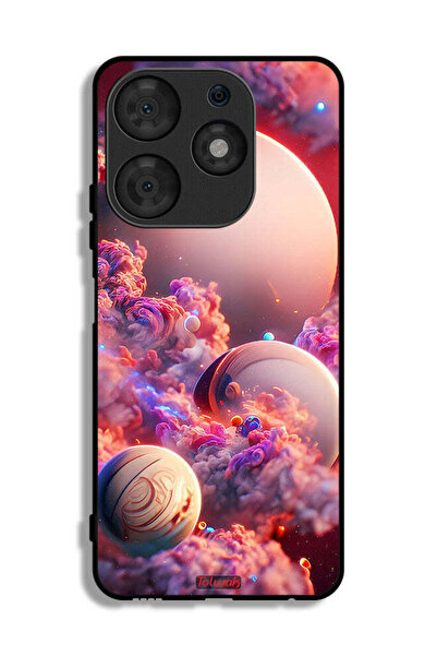 Tolwak غطاء حماية لهاتف تكنو سبارك 10 برو - غيوم فنية تجريدية