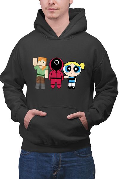 OEM Hanorac Barbati Squid Game Family Powerpuff Girls Bubble Minecraft