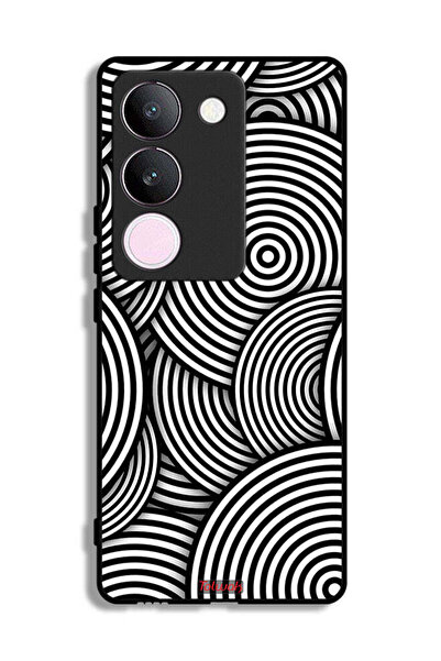 Tolwak غطاء حماية لهاتف فيفو V29 بنمط دوائر وهمية