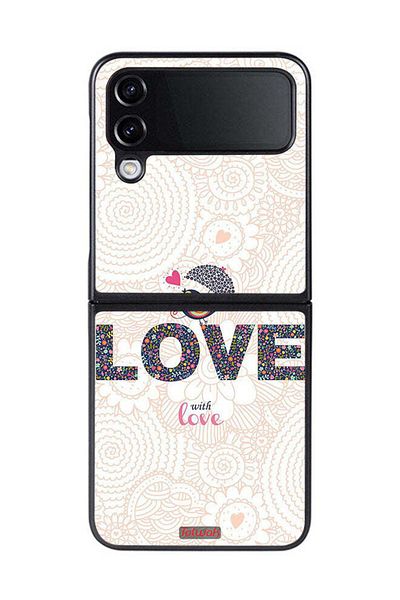 Tolwak Samsung Galaxy Z Flip 4 Protective Case Cover Love With Love
