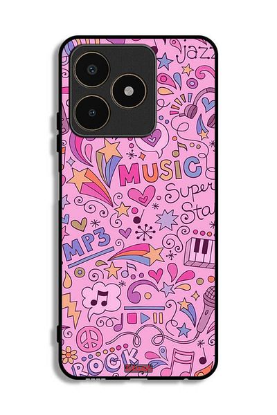 Tolwak Realme C53 Protective Case Cover Music Tags