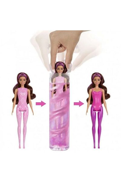 divendi-ro Păpușa Barbie Color Reveal Balerina, vârsta 3+ ani, dimensiune 8x32cm, roz