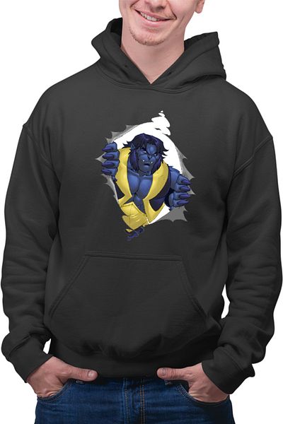 OEM Men's Hoodie X-men Monster Rip Powerfull Super Hero Cartoons