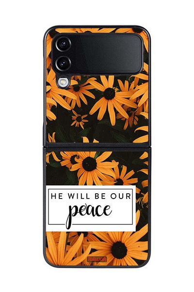 Tolwak Samsung Galaxy Z Flip 4 Protective Case Cover He Will Be Our Peace