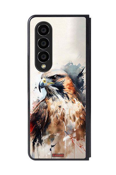 Tolwak Samsung Galaxy Z Fold 4 Protective Case Cover Eagle Abstract Art
