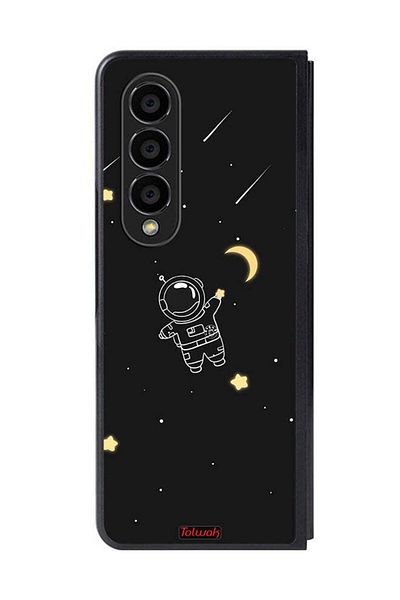 Tolwak Samsung Galaxy Z Fold 4 Protective Case Cover Astronaut Art Clip