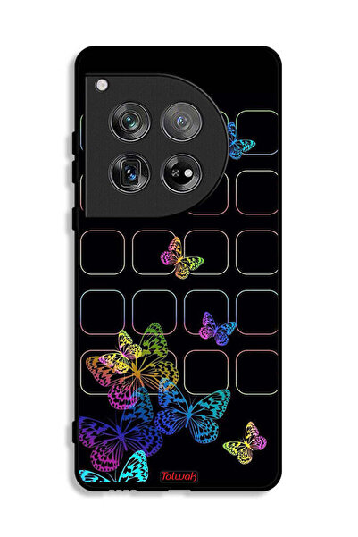 Tolwak غطاء حماية لهاتف OnePlus 12 بنقشة فراشات ملونة