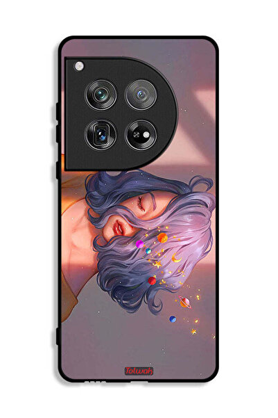 Tolwak غطاء حماية لهاتف OnePlus 12 بتصميم فتاة وفضاء