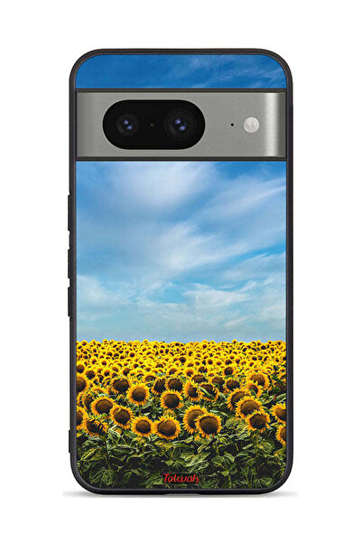 Tolwak غطاء حماية لجهاز Google Pixel 8 بطبعة عباد الشمس تحت السماء