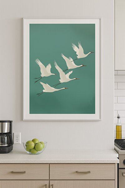 seninürünün Symphony of Flight 02 Single Right – Pictură modernă unică cu cad...