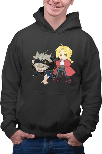 OEM Men's Hoodie Black Clover Asta Edward Elric Fantasy Alchemy Super Powers