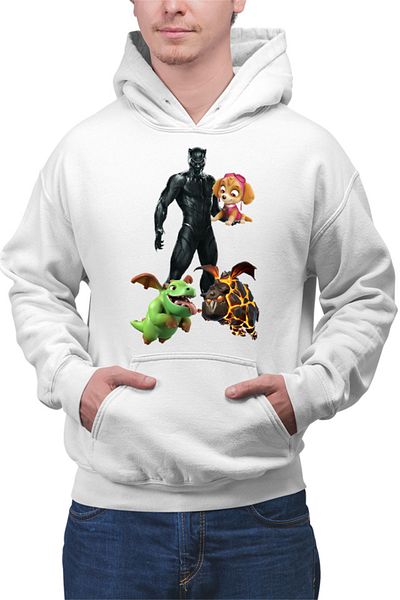 OEM Men's Hoodie Black Panther Paw Patrol Clash Royale Of Clans