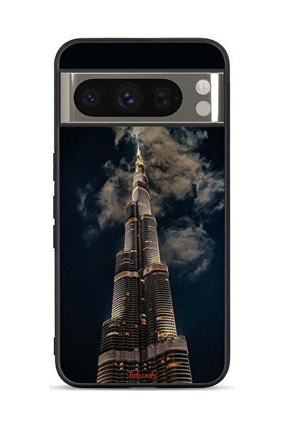 Tolwak غطاء حماية لجهاز جوجل بيكسل 8 برو، برج خليفة في الليل