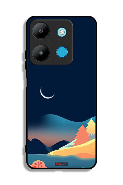 Tolwak غطاء حماية لهاتف إنفينيكس سمارت 7 برسومات تجريدية على شكل قمر