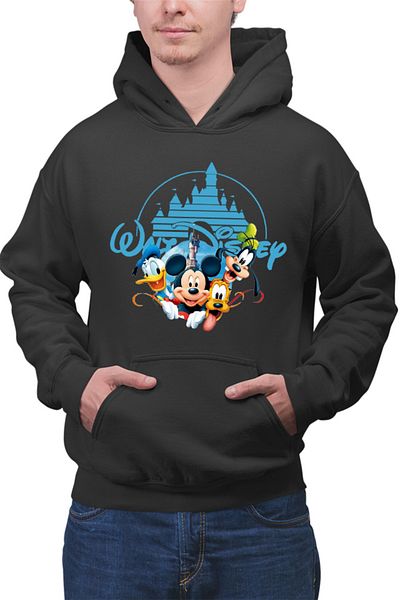 OEM Men's Hoodie Mickey Mouse Walt Disney Logo Castle Pluto Gooffy Minnie
