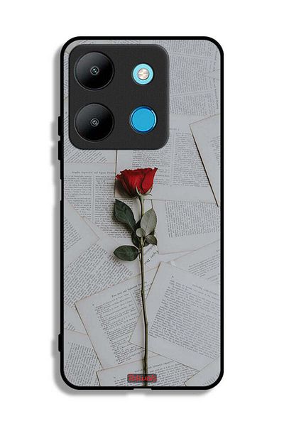 Tolwak Infinix Smart 7 Protective Case Cover Rose On Papers