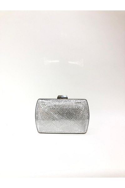 womenacs Material din țesătură din piele de șarpe de culoare argintie Rochie de seară Portofoliu Clutch Nunta de logodnă Geantă de seară Henna