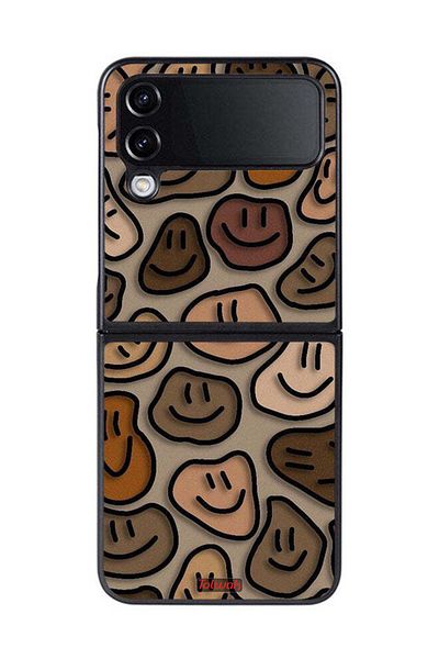Tolwak Samsung Galaxy Z Flip 4 Protective Case Cover Smiley Faces Art