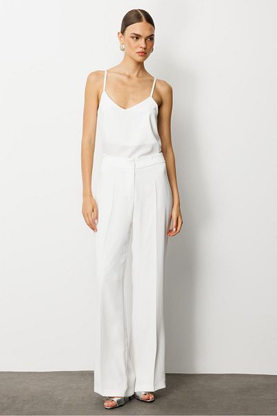 Moda İlgi Pantaloni Crepon Modailgi - 75007 Ecru