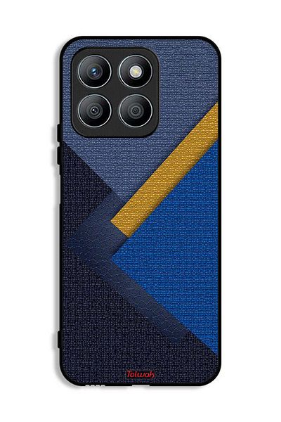 Tolwak Honor X8b Protective Case Cover Triangles Leather Shades Pattern