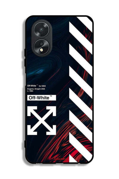 Tolwak غطاء حماية لهاتف Oppo A38 بملصق أبيض