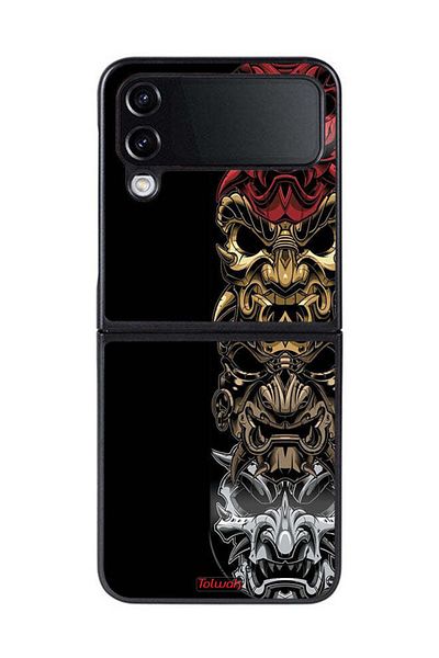 Tolwak Samsung Galaxy Z Flip 4 Protective Case Cover Heads Art