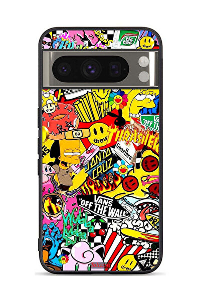 Tolwak غطاء حماية لجهاز Google Pixel 8 Pro، ملصق أبيض فاتح