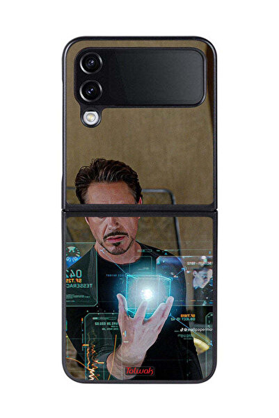 Tolwak غطاء حماية لهاتف Samsung Galaxy Z Flip 4 بتصميم Iron Man