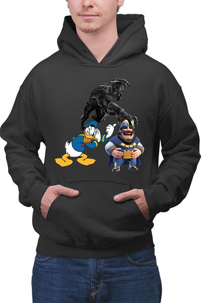 OEM Men's Hoodie Black Panther Donald Duck Brawl Stars King