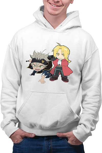 OEM Men's Hoodie Black Clover Asta Edward Elric Fantasy Alchemy Super Powers